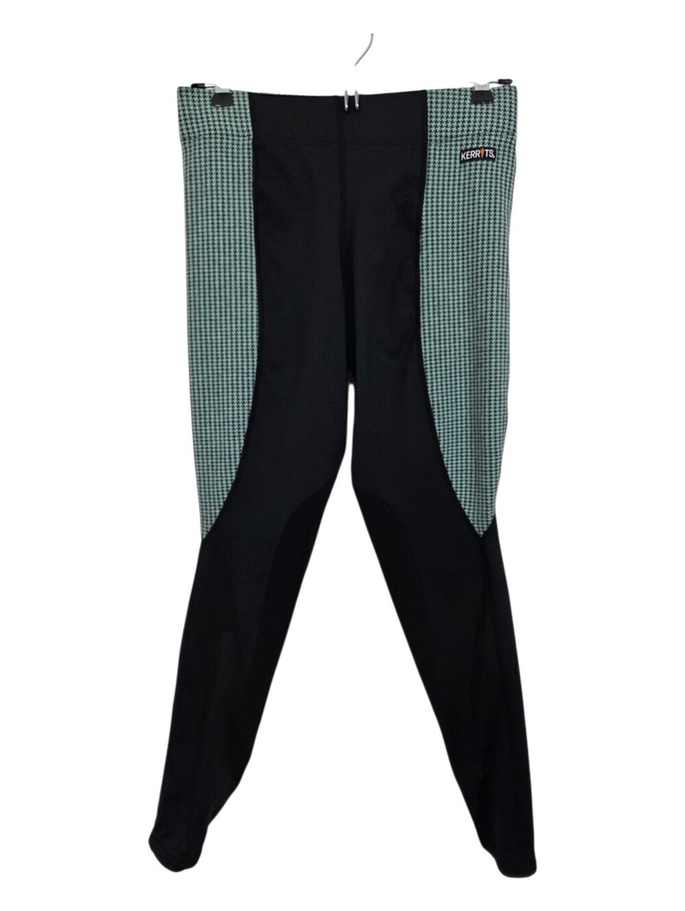 Kerrits Equestrian Riding Pants Tights Mint Green Black Houndstooth Medium